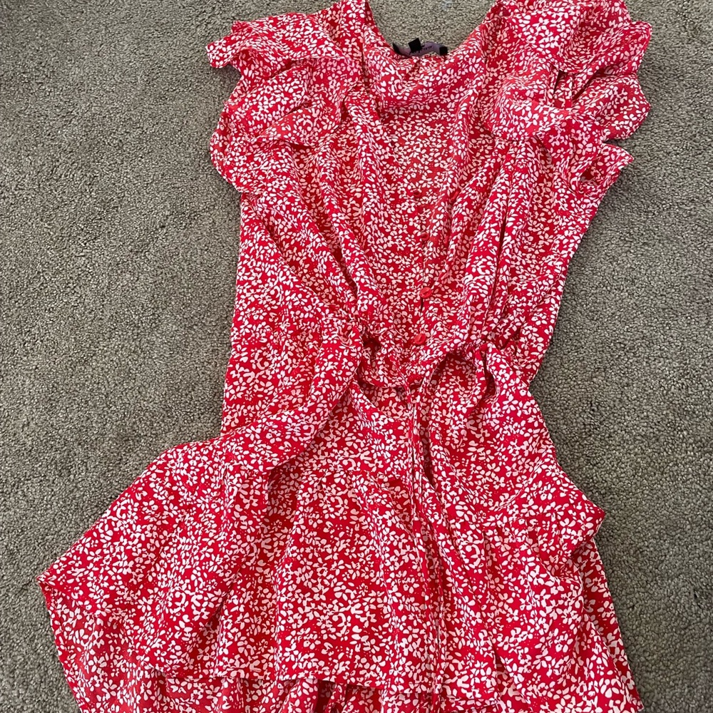 Vici Red Floral Romper